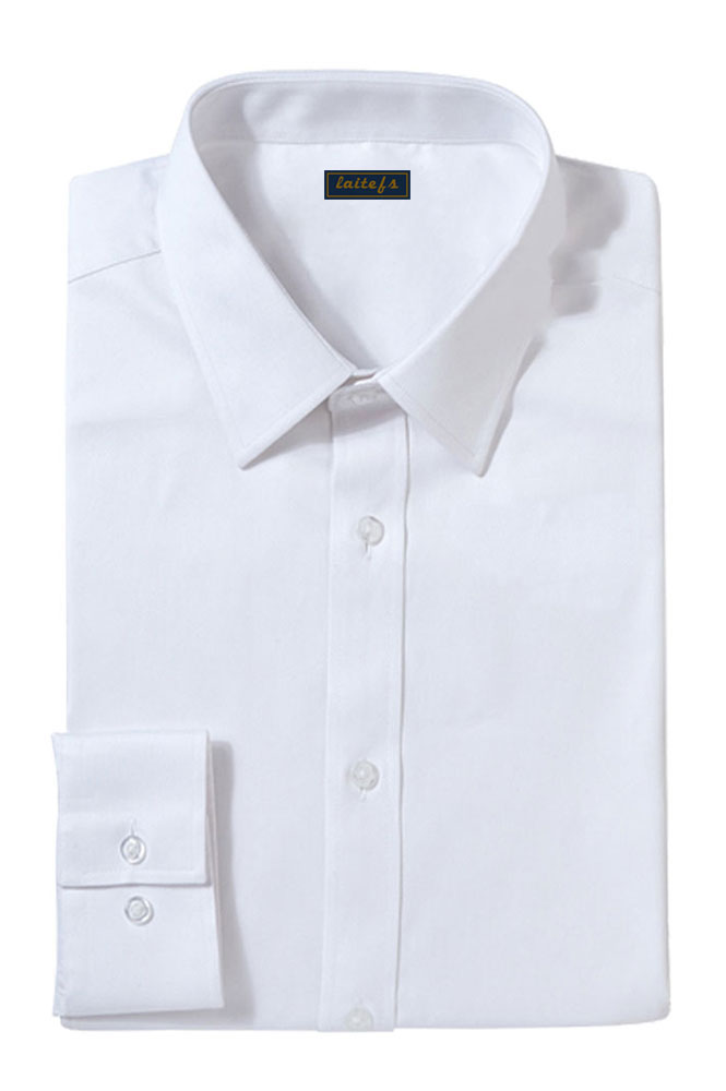 斜紋商務修身長袖襯衫定制