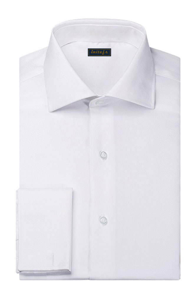 商務白色長袖襯衫定制